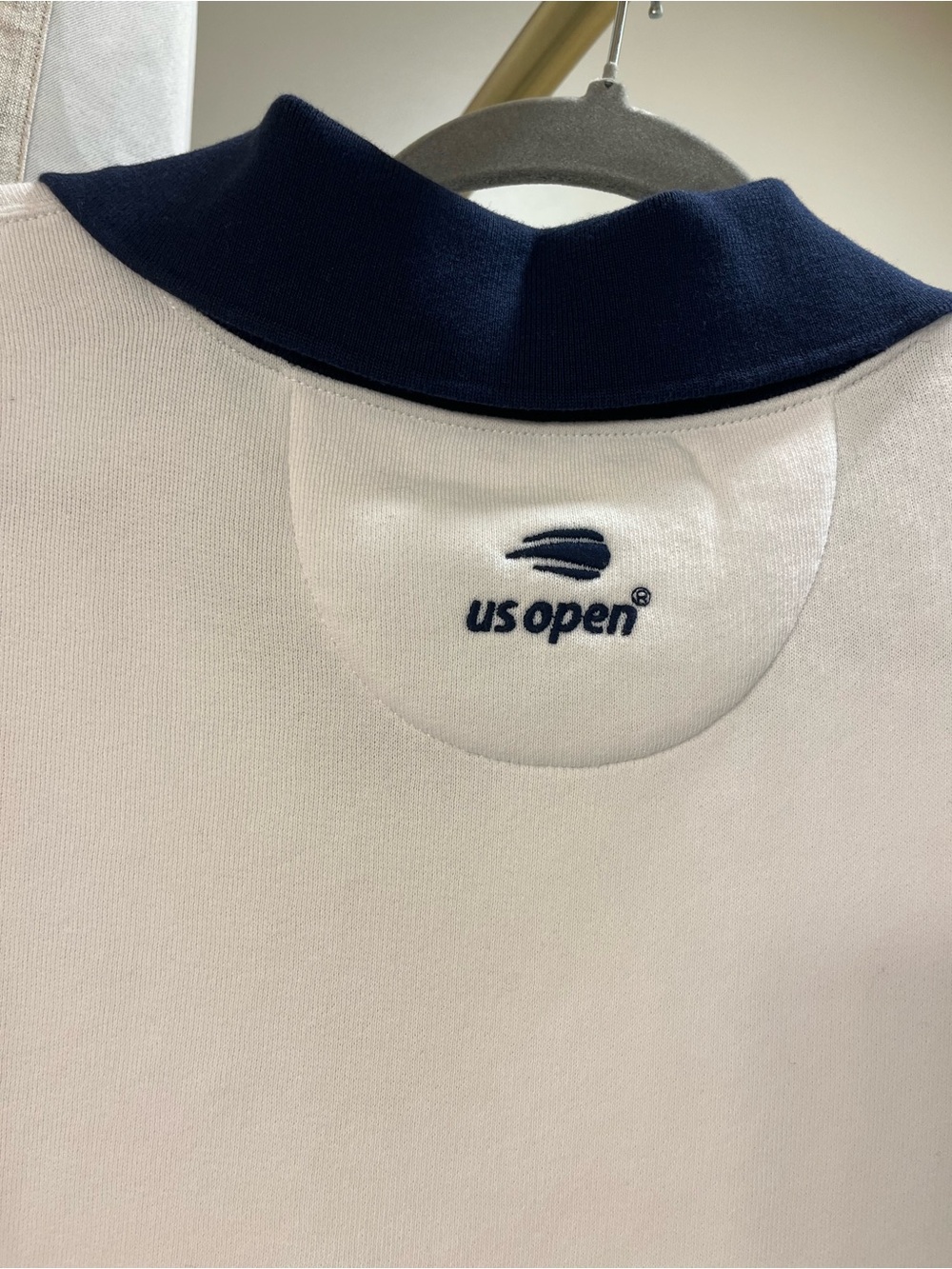 Ralph Lauren White Polo with Navy Collar & Trim - Picture 3 of 4